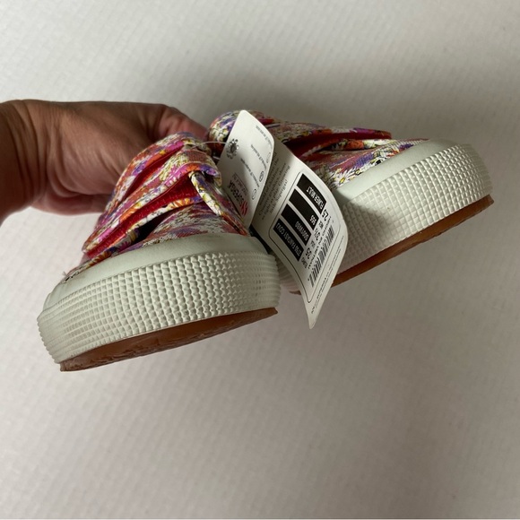 NEW Superga Prairie pink floral sneakers hook and loop closure kids 3.5 - Picture 4 of 10